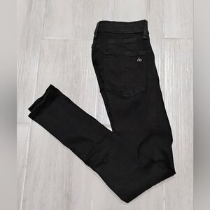 rag & bone Black High Rise Ankle Skinny Jeans Woman's Size 24